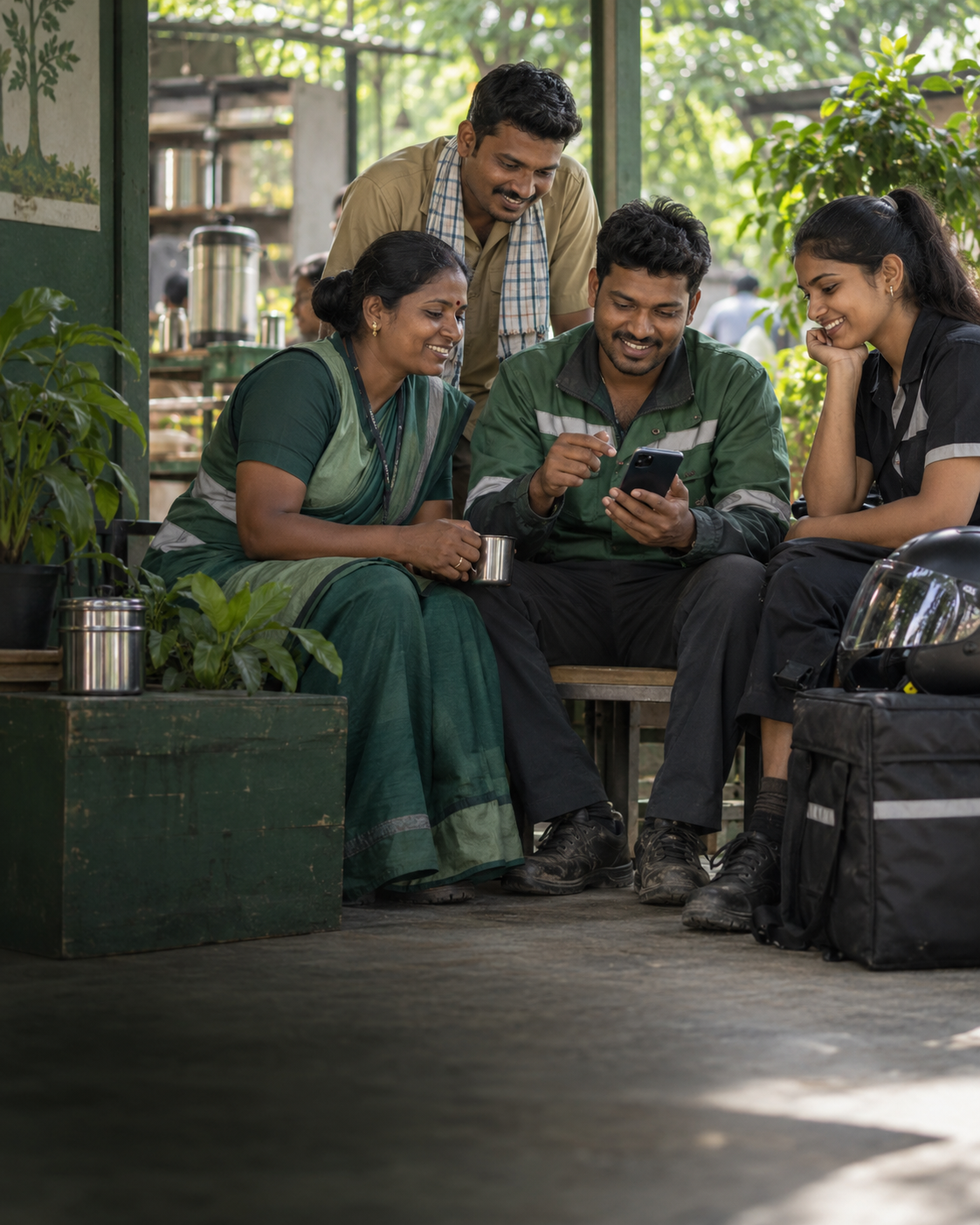 Frontline workers learning together through a mobile community